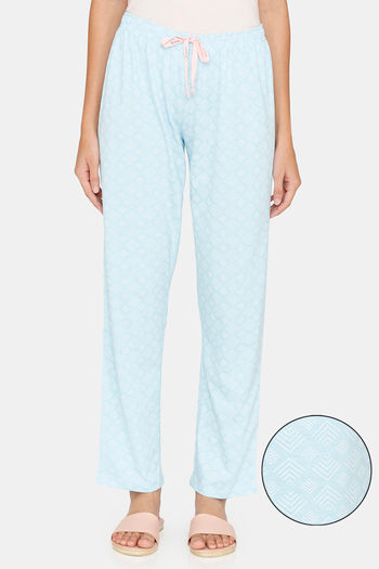 Buy Rosaline Symmetry Knit Cotton Pyjama - Crystal Blue